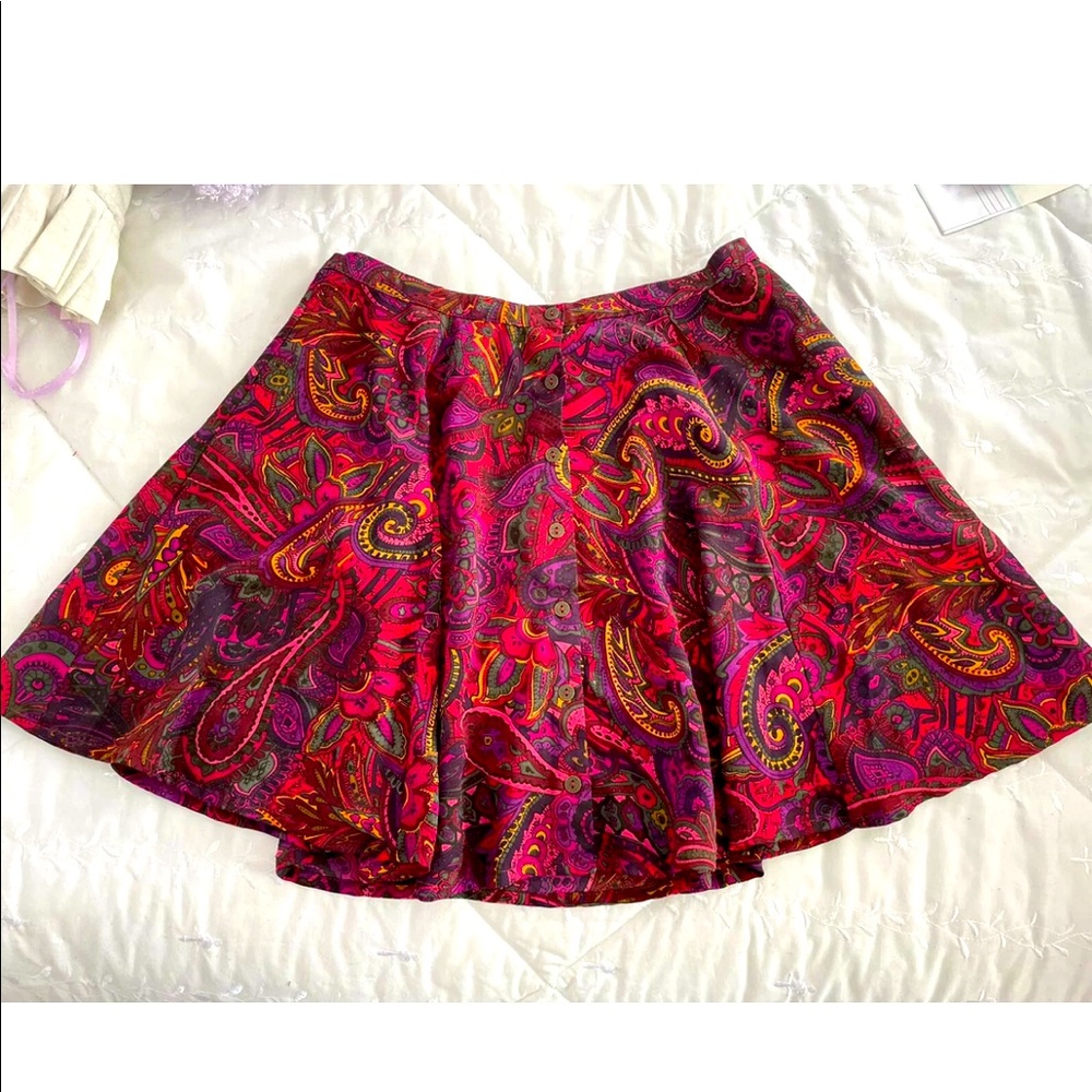 Mink Pink Paisley Print Skater Skirt